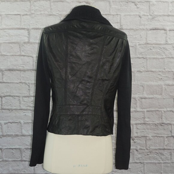 Vintage Y2k Catherine Malandrino Lambskin Leather Moto Jacket - Picture 4 of 8